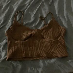 Pacsun brown crop top